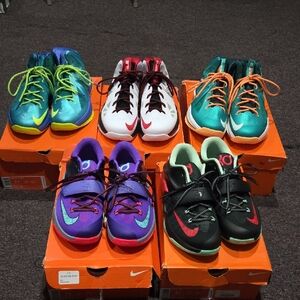 Nike Kids' Sneakers in Teal, White, Purple, and Black